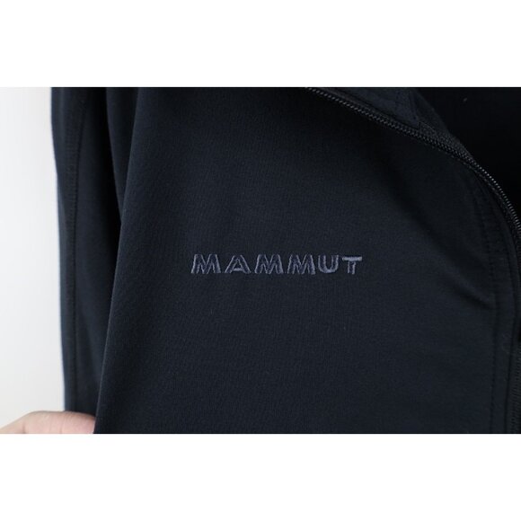 Mammut Mens Medium Spell Out Trekking Snow Half Zip Pullover Jacket Top Black - Picture 5 of 16